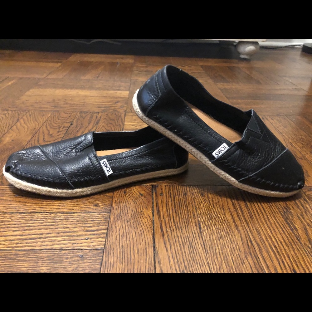 Tom'a Slip On Leather Espadrilles